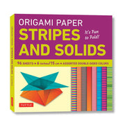 Origami Paper - Stripes and Solids 6 - 96 Sheets: