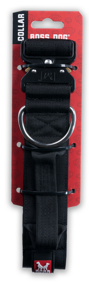 Boss Dog Tactical Dog Collar 20-28 Black by Pet Food Warehouse