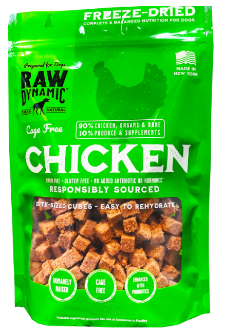 Raw Dynamic Freeze Dried Dog Treat Chicken 1.5oz by Pet Food Warehouse