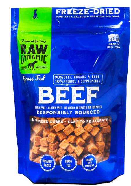 Raw Dynamic Freeze Dried Dog Treat Beef 1.5oz by Pet Food Warehouse