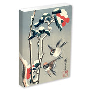 Journal Sparrows and Camellia in Snow by Hiroshige