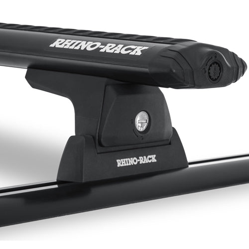 Rhino-Rack Truck Cap Rack with 54" Black Vortex Bars and 63" Tracks by Rack Warehouse