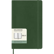 Moleskine Classic 18 Month 2026-2027 Weekly Planner, Soft Cover, Large (5 x 8.25), Myrtle Green, 208 pages