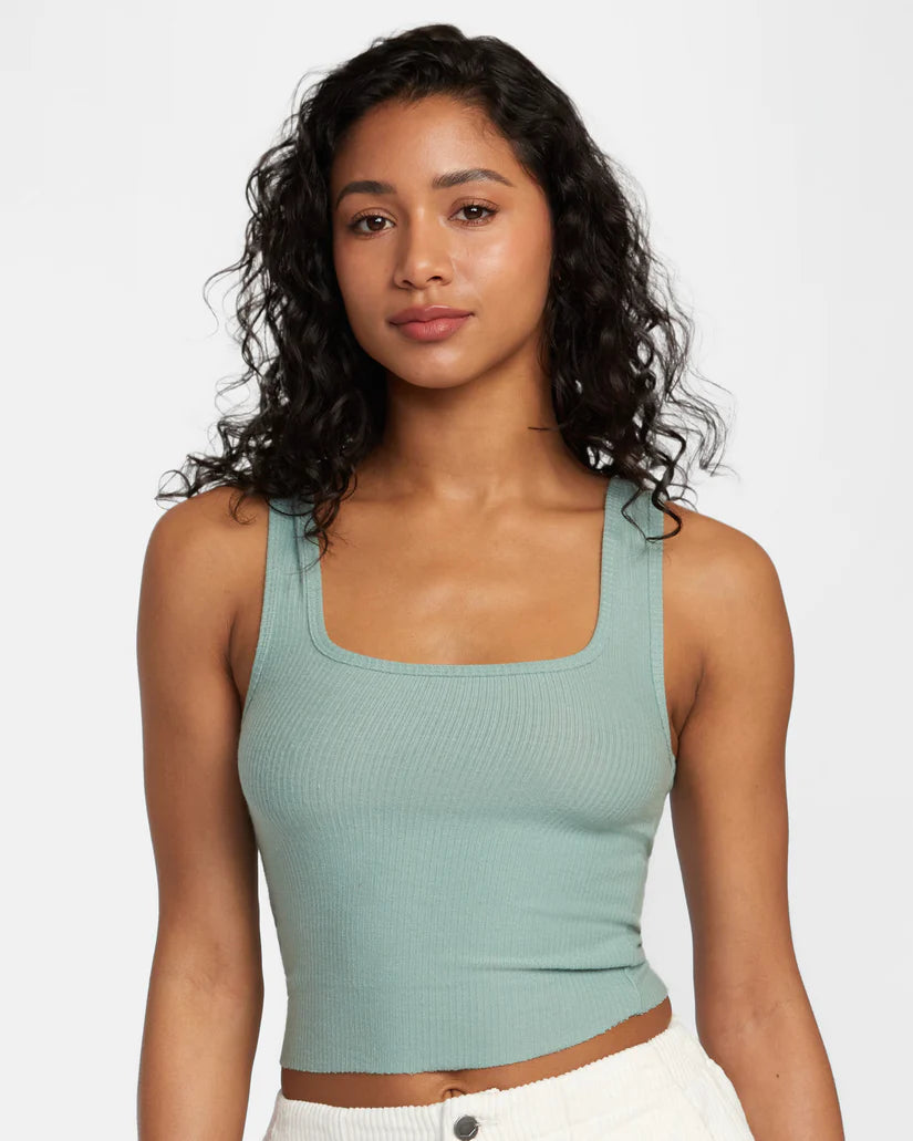 RVCA Slate Tank - Green Haze by Harbour Thread