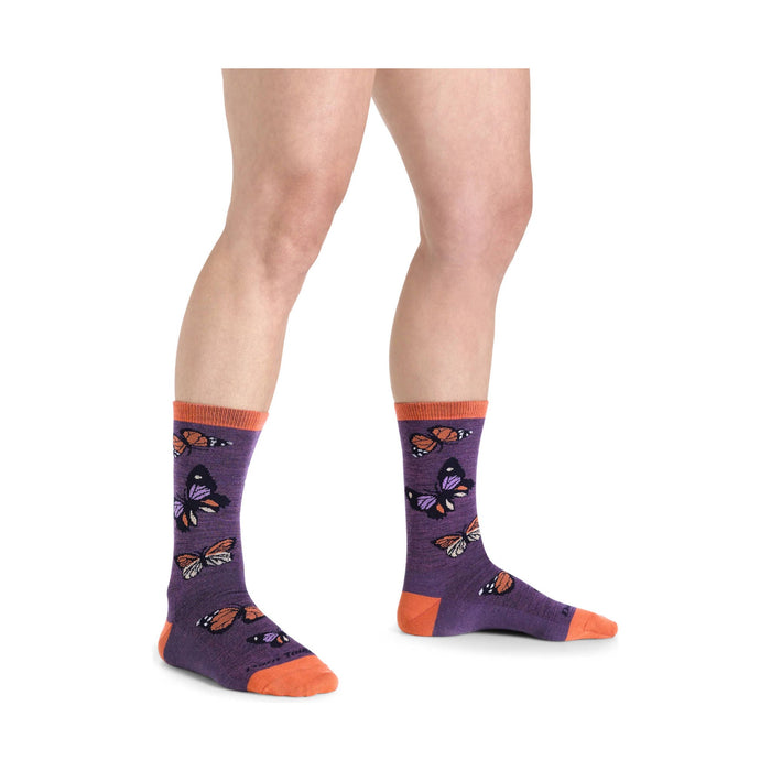 Darn Tough Vermont Women's Flutter Crew Lightweight Lifestyle Sock - Plum