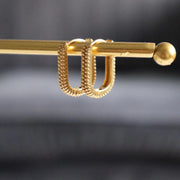 Jessa Jewelry Ember Textured Oval Hoops by Harbour Thread