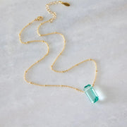 Mesa Blue Aquamarine Quartz Necklace - Thin by Harbour Thread