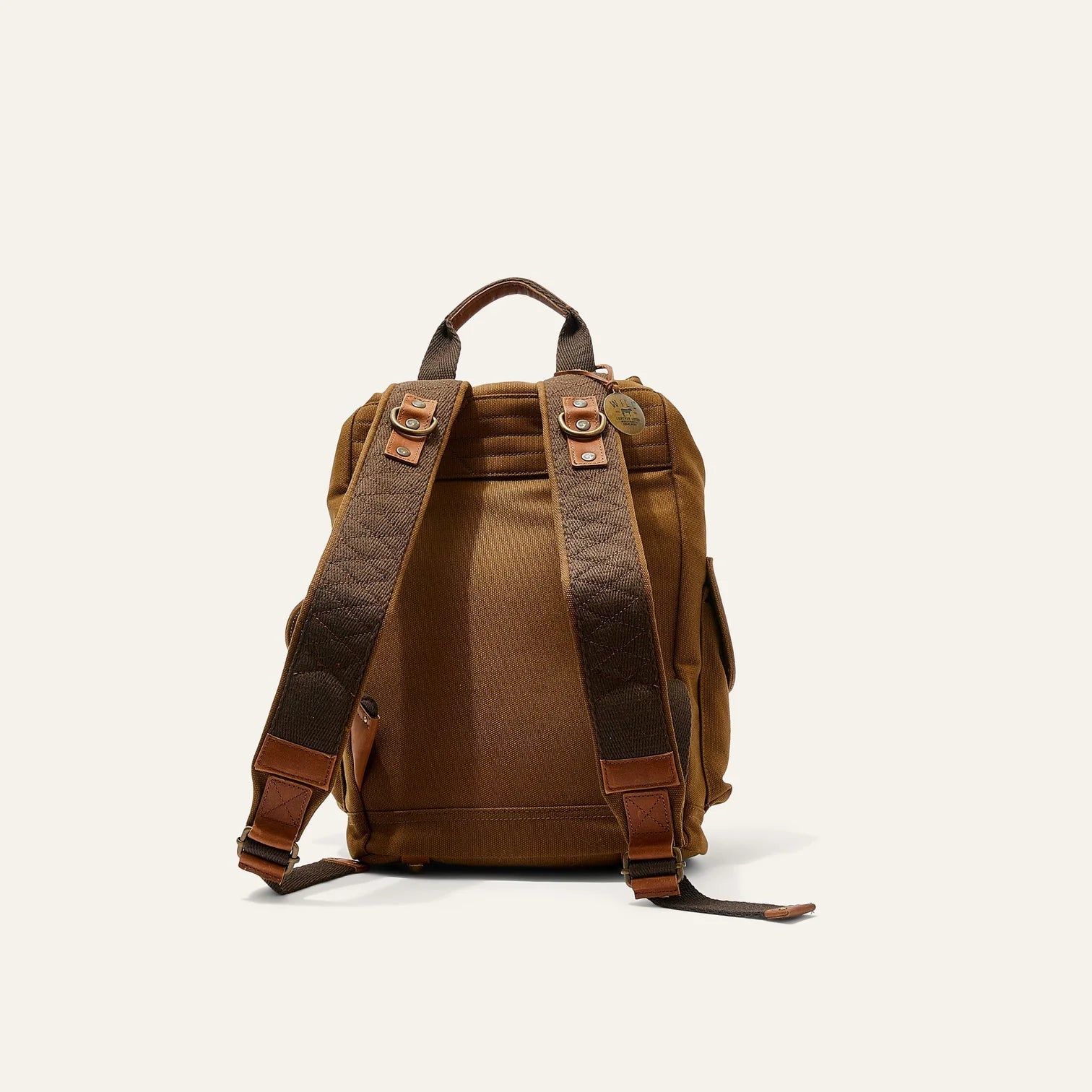 Will Leather Goods Lennon Canvas & Leather Backpack - Tobacco/Cognac by Harbour Thread