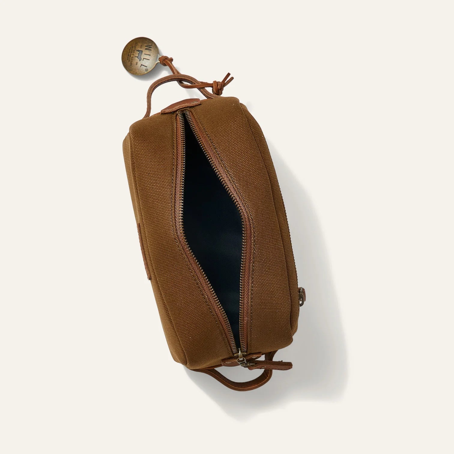 Will Leather Goods Grady Canvas & Leather Travel Kit - Tobacco by Harbour Thread