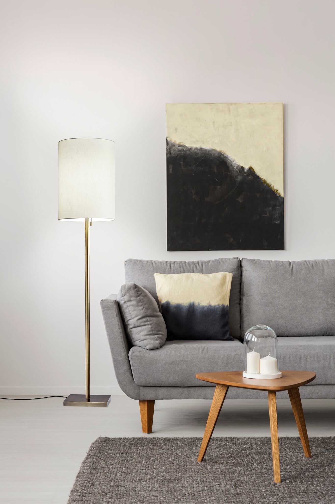 Liam Floor Lamp Antique Brass by Homeportonline