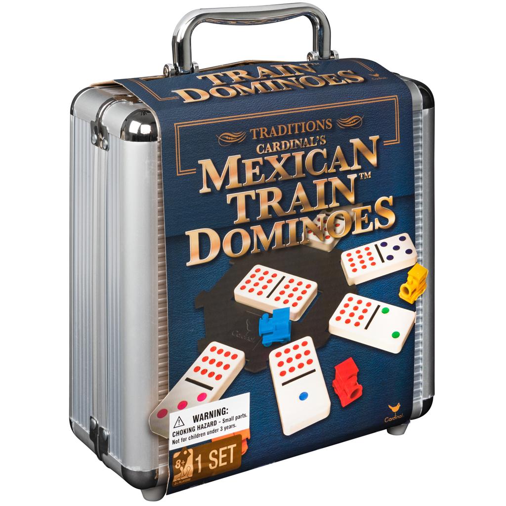 Game Dominoes Mexican Train in Aluminum Carry Case by Homeportonline