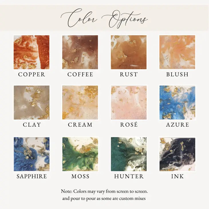 Marble Resin Jewelry Dish Tray Color Options by Wild Lark