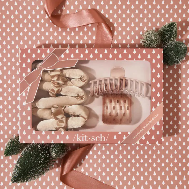 Holiday Satin Heatless Styling 5pc Gift Set by Wild Lark