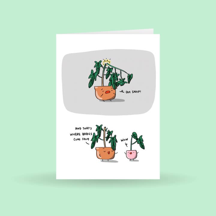 Where Babies Come from, Plant Greeting Card by Wild Lark