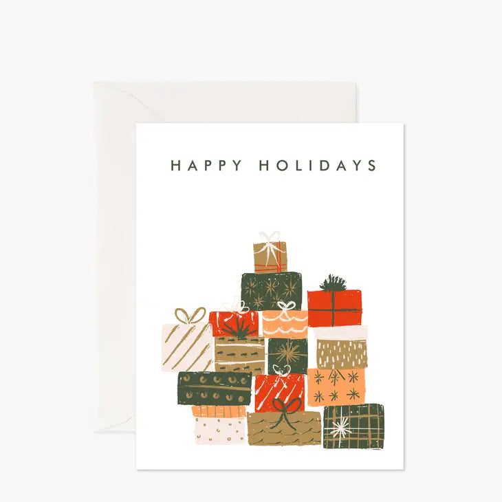 Happy Holidays Packages - Greeting Card by Wild Lark