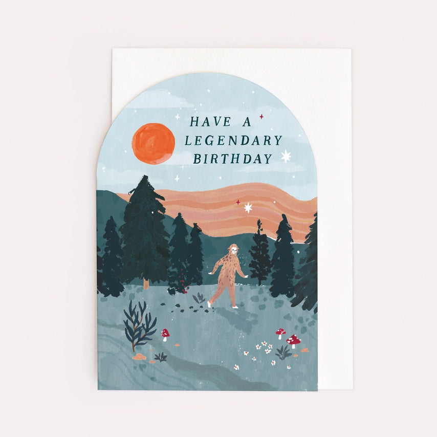 Legendary Bigfoot Birthday Card by Wild Lark