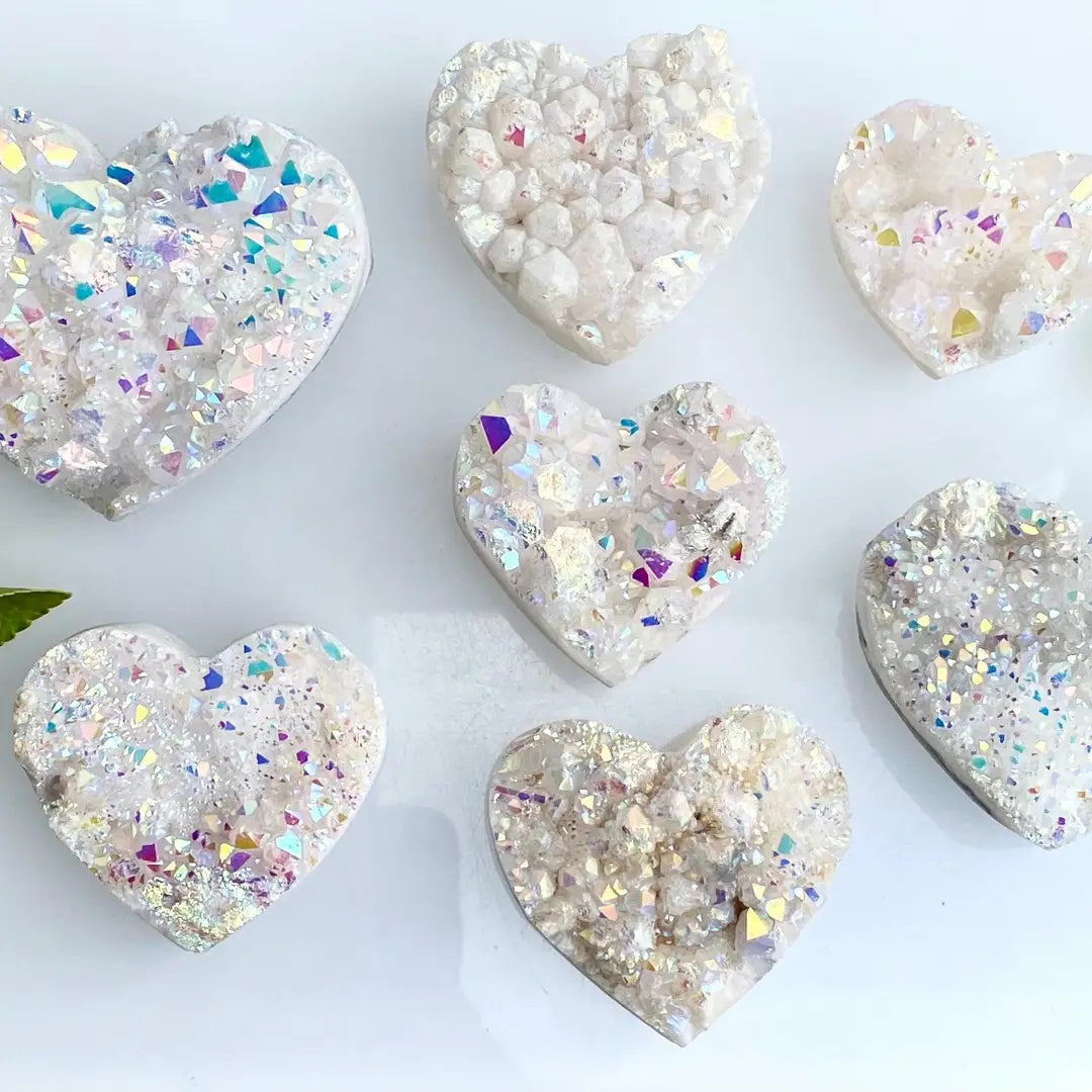 Angel Aura Quartz Cluster Heart by Wild Lark