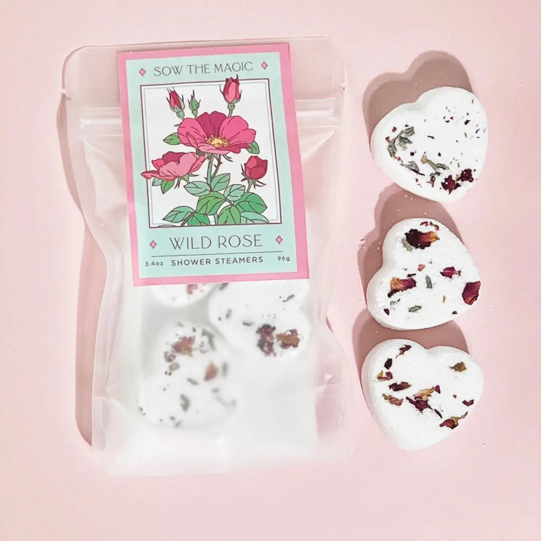Wild Rose Heart Shower Steamers by Wild Lark