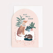 Cat and Dog Get Well Soon Card by Wild Lark