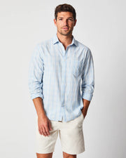 Billy Reid Line Plaid Pickwick Shirt - French Blue by Harbour Thread