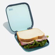 Silicone Lunch Bag - Sandwich Cube - Blue Tint (Sandwich not included) by Homeportonline
