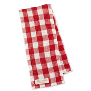 Checker Washed Waffle Dishtowel Red Cider by Homeportonline