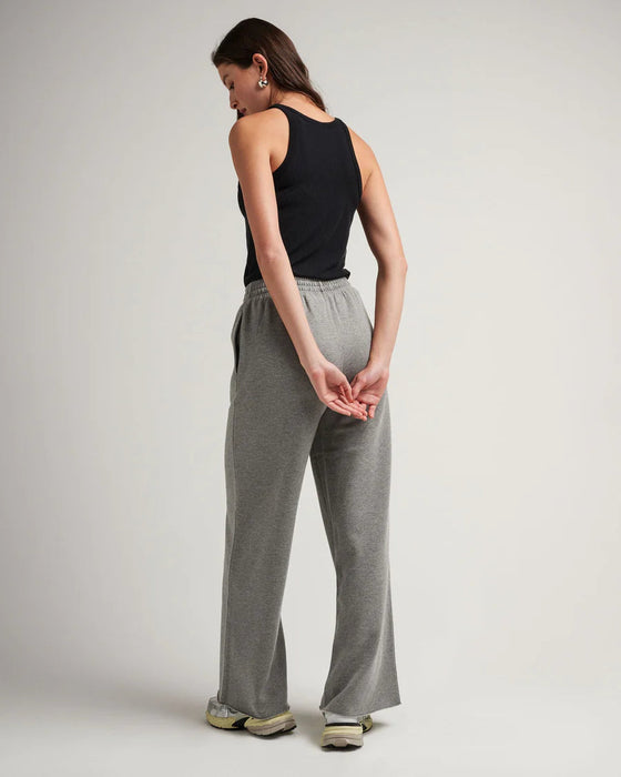 Richer Poorer Recycled Fleece Wide Leg Pant - Heather Grey