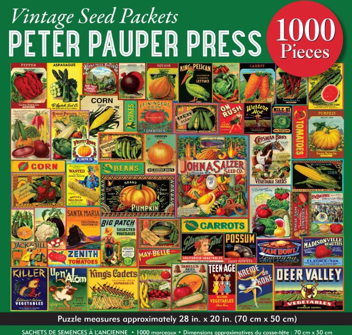 Puzzle 1000 Piece Vintage Seed Packets by Homeportonline