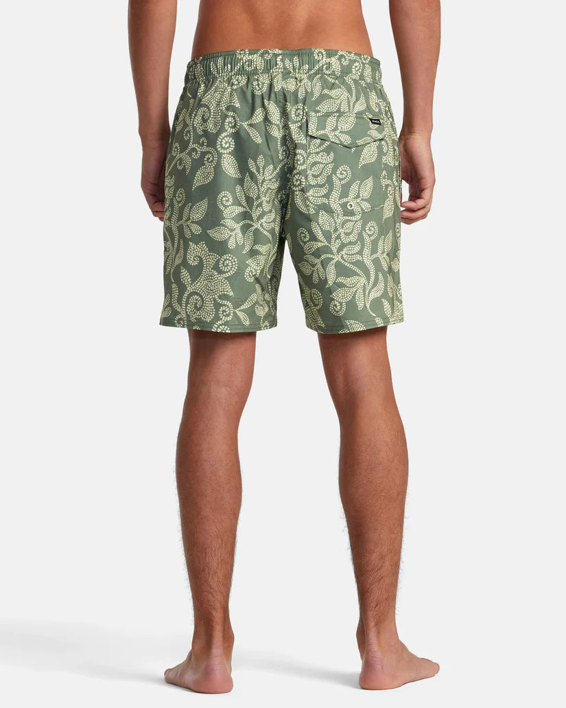 RVCA Barnes 17" Elastic Waist Boardshorts - Surplus by Harbour Thread