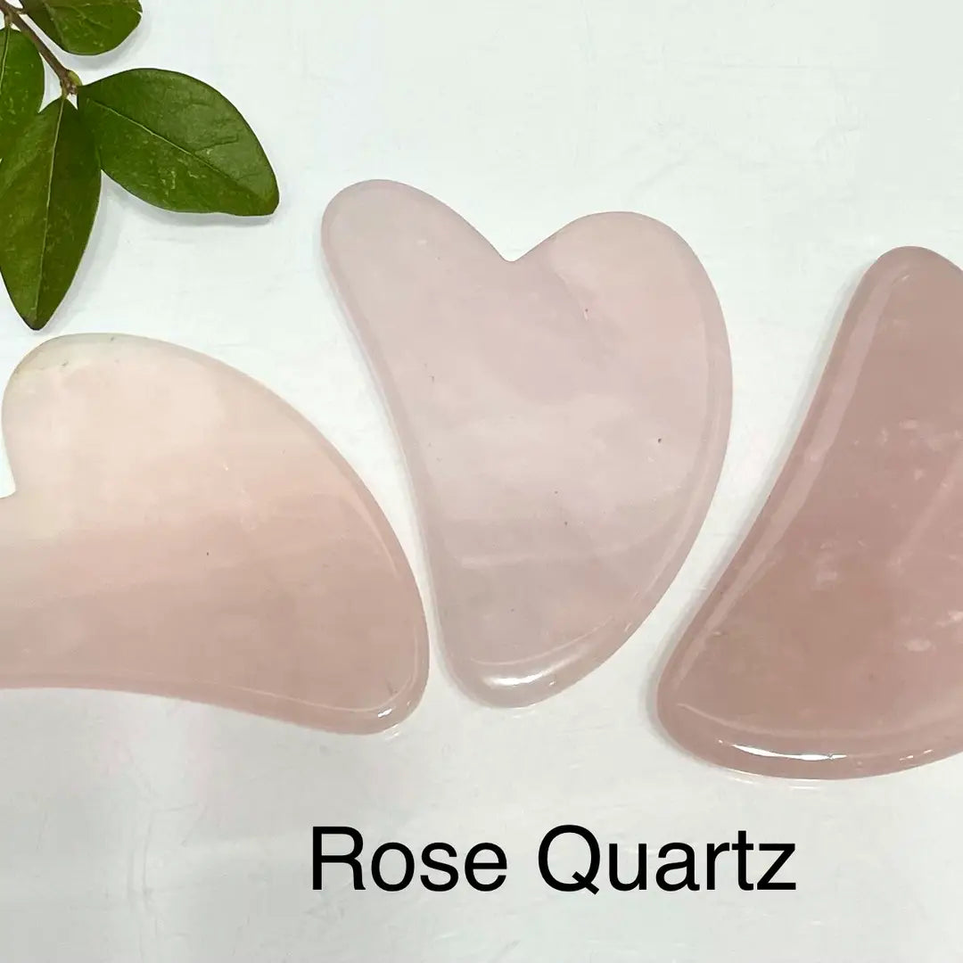 Natural Crystal Gua Sha Facial Massage Heart by Wild Lark