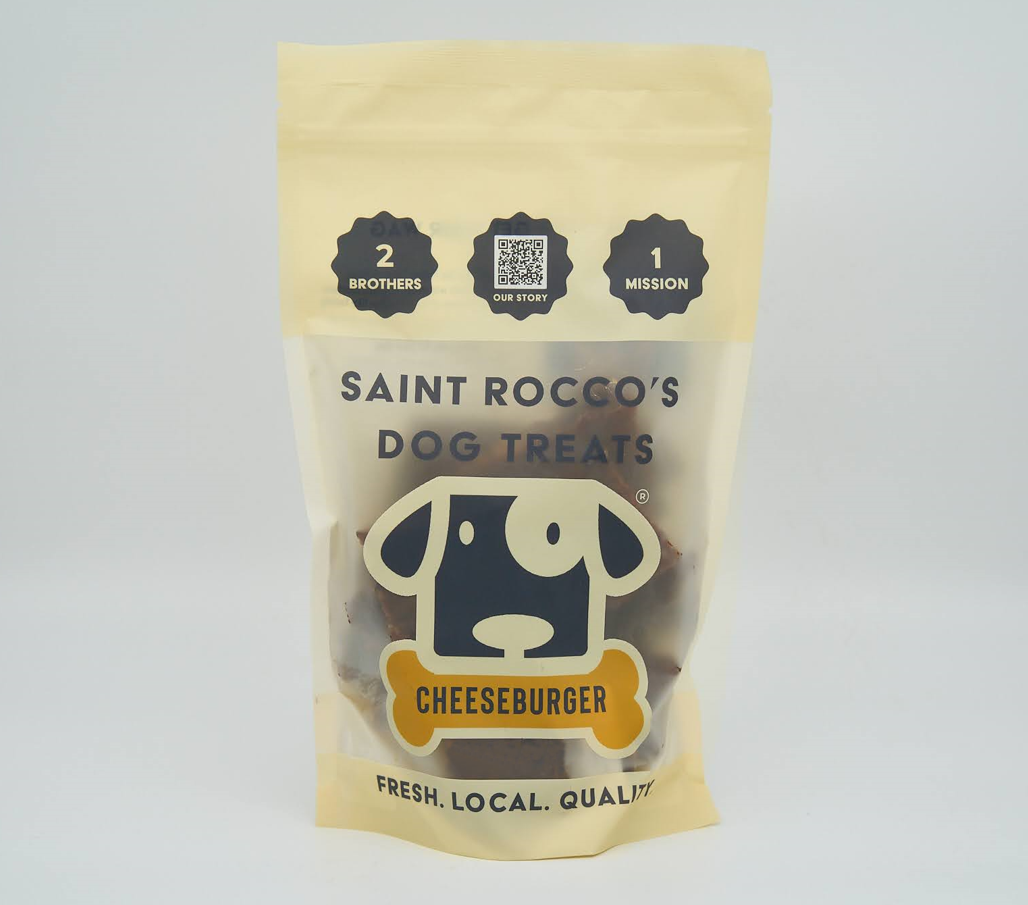 Saint Rocco’s Dog Treats Cheeseburger 3oz by Pet Food Warehouse
