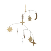 Metal Celestial Mobile, Brass Finish by Homeportonline