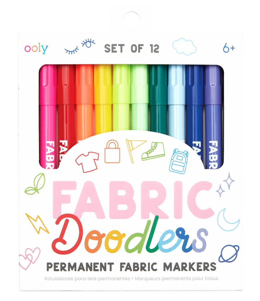 Markers Fabric Doodlers Set of 12 Colors by Homeportonline