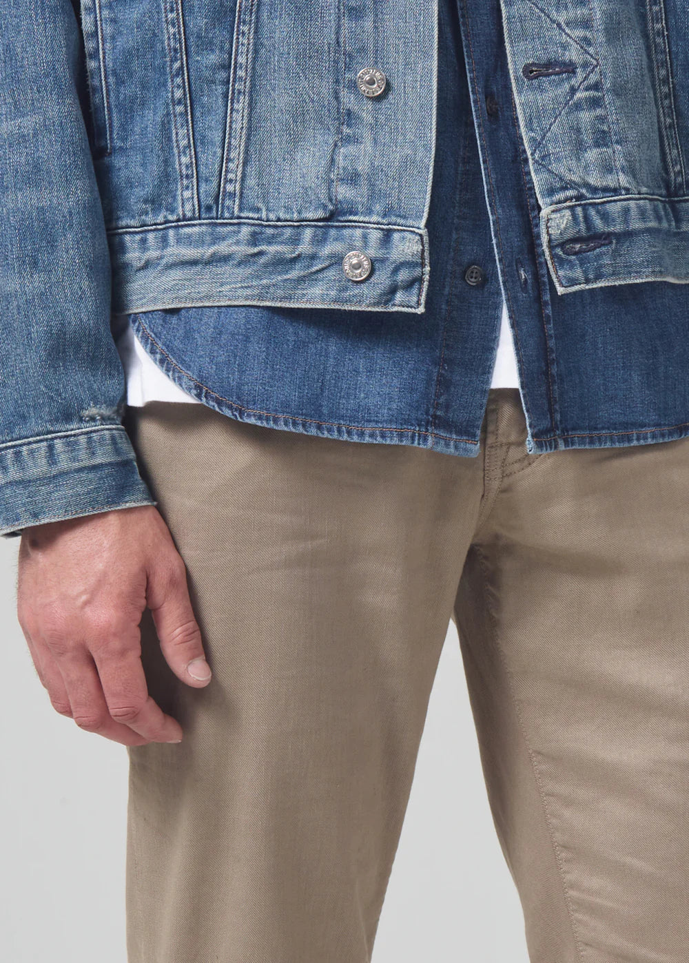 Citizens Of Humanity Gage Slim Straight Stretch Linen - Dune by Harbour Thread