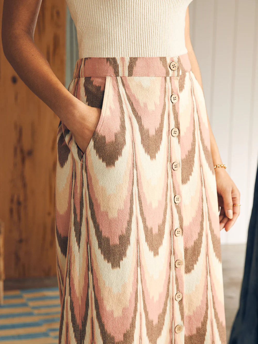 Faherty Whitley Skirt - Desert Ikat