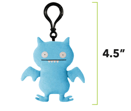 Uglydoll Plush Backpack Clip Ice Bat Blue 4.5" by Homeportonline