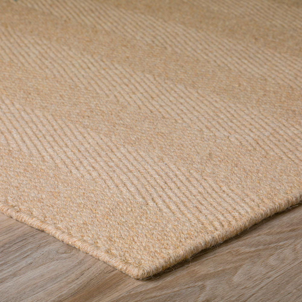 Monaco Herringbone Wool Rug Ecru 5' x 7'6" by Homeportonline