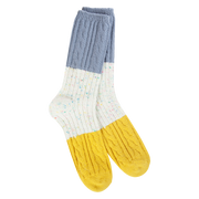 Socks - World's Softest Cable Crew Vanilla Multi Confetti by Homeportonline