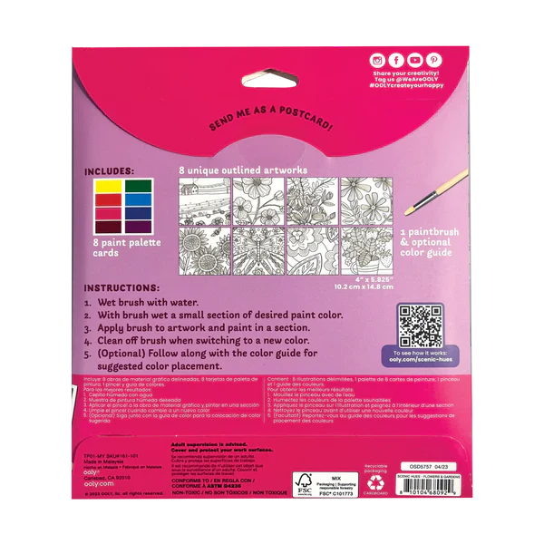 Scenic Hues DIY Watercolor Kit Flowers And Gardens by Homeportonline