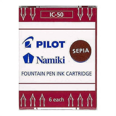 Pilot Namiki Fountain Pen Ink Cartridge - Sepia - 6pk Refill
