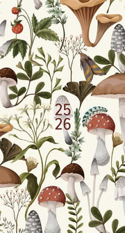 Woodland Mushroom 2-year 2025-26 3.5 X 6.5 Monthly Pocket Planner