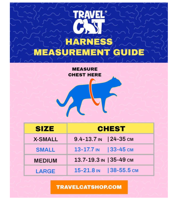 Travel Cat The True Adventurer Harness & Leash 90'S Cat Medium by Pet Food Warehouse