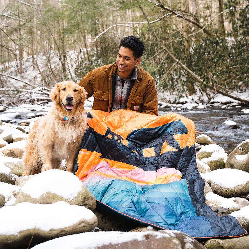 Rumpl Original Puffy Blanket (1 Person) - Great Smoky National Park by Harbour Thread
