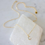 Mesa Blue Opal Moon Necklace by Harbour Thread