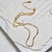 Mesa Blue Circle Chain Necklace by Harbour Thread