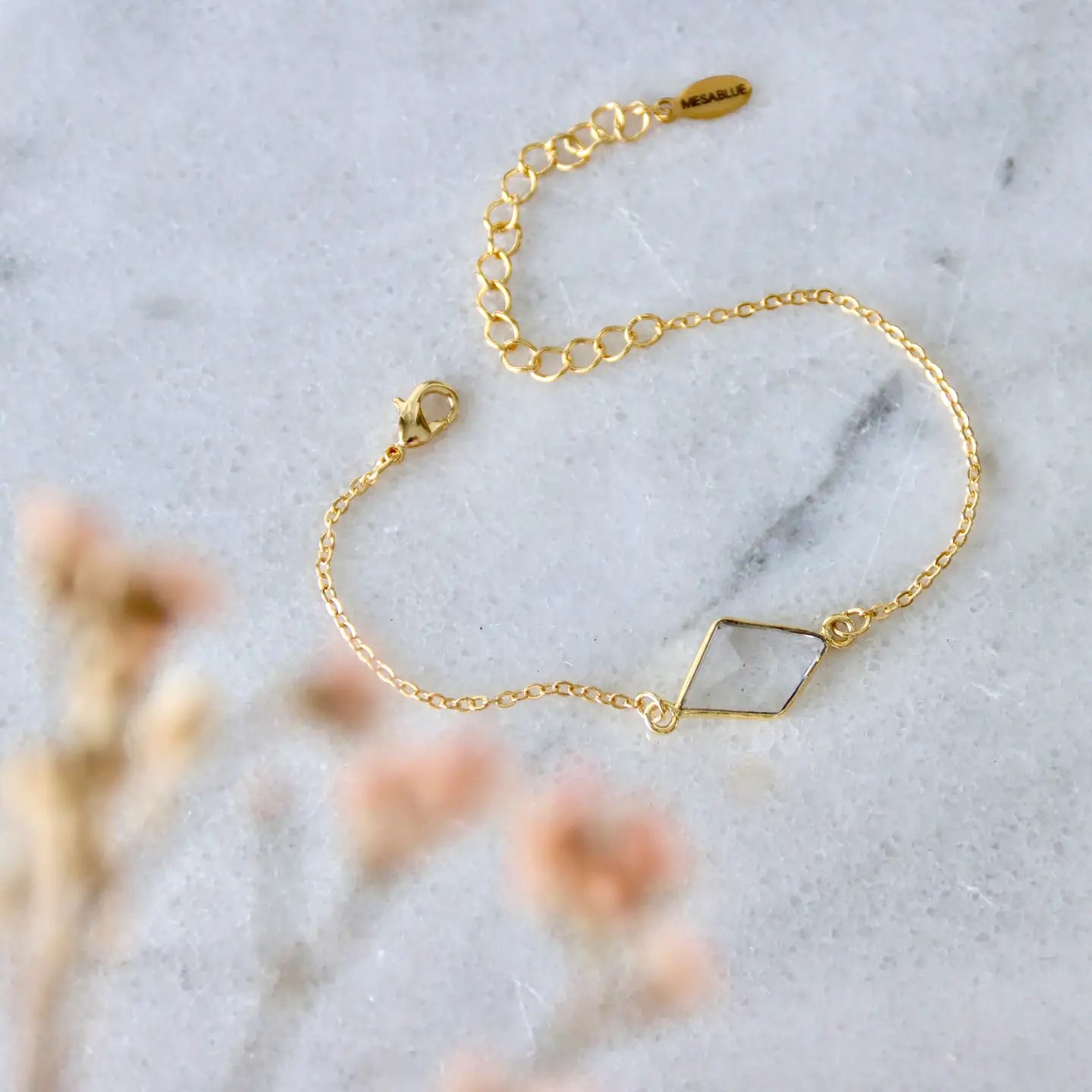 Mesa Blue Freeform Quartz Bracelet by Harbour Thread