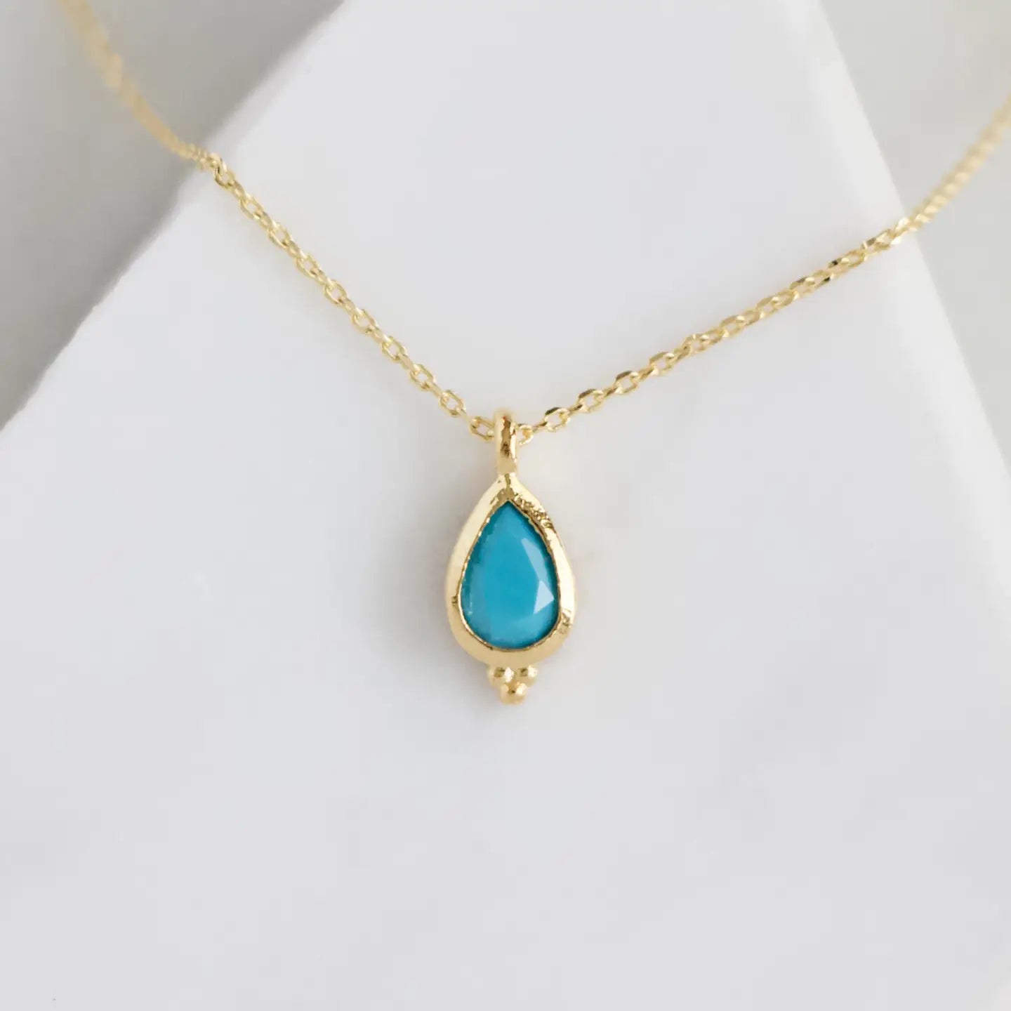 Mesa Blue Turquoise Dew Drop Necklace by Harbour Thread