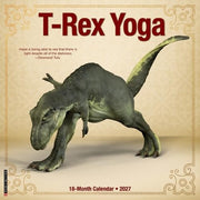 T-Rex Yoga 2027 12 X 12 Wall Calendar