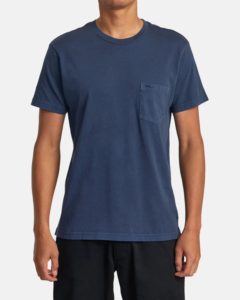 RVCA PTC II Pigment Short Sleeve Tee - Moody Blue by Harbour Thread
