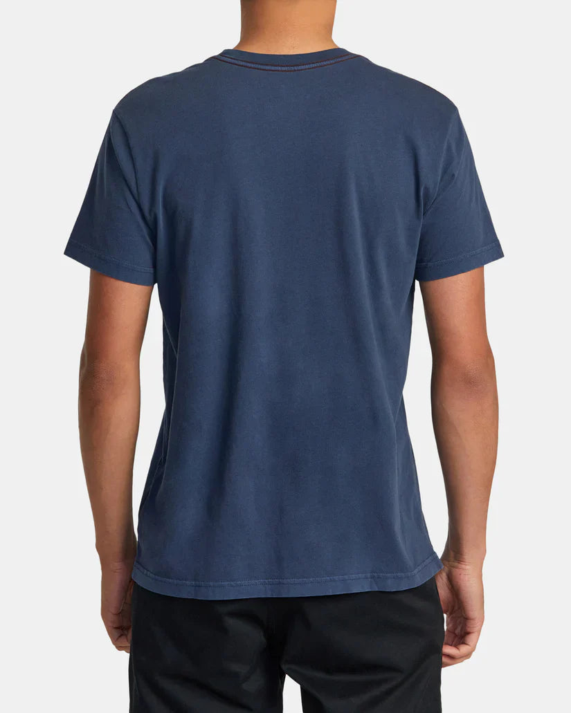 RVCA PTC II Pigment Short Sleeve Tee - Moody Blue by Harbour Thread